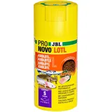 JBL PRONOVO LOTL GRANO, Hauptfutter für Axolotl von 3-10 cm, Klickdosierer, Fischfutter-Granulat, Größe S, 100 ml