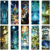 PRESSINART 10 Stück 10 Styles Magische Lesezeichen 5.9 x 2 Zoll Transparente Lesezeichen Für Das Lesen von Buntglas Lesezeichen Fantastisches Design Rechteckiger Acryl Lesezeichen Für Männer Frauen