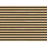 HPFloor Akustik Wandpaneele | MDF Lamellen mit Eichenfurnier | auf Trägerplatte | Wandverkleidung zur Schalldämmung & Schallschut | 240 x 60 cm | 21 mm stark | Filz schwarz | Oiled Oak