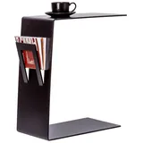 Beistelltisch Kaffeetisch Sofatisch Laptoptisch Betttisch Metall ST2 Schwarz
