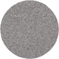myfelt Filzkugelteppich Ø 90 cm, ideal für Schlaf-, Wohn-, Kinderzimmer, Flur & Bad