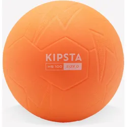 Kinder Handball Grösse 0 - H100 Soft Einsteiger PVC orange, orange|weiß, 0