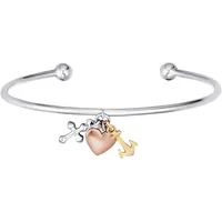 Engelsrufer Glaube Liebe & Hoffnung Armreif roségold 925er Silber Größe Damen
