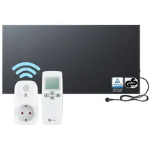 bringer-germany Bringer® Infrarotheizung - 1000 (BRIH1000) / BRTS: Smart Thermostat und Fernbedienung / Schwarz