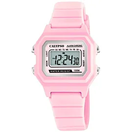 Calypso Digital Crush 34 mm Silikongehäuse Rosa Silikonarmband Rosa