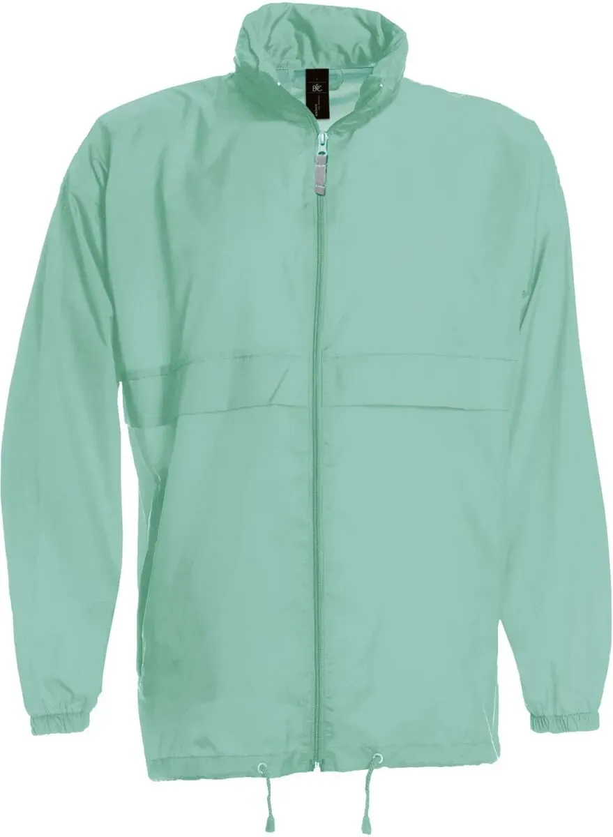B&C Herren Ungefütterter Windbreaker Sirocco JU800 pixel turquoise L