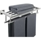 luxuskollektion Handtuchstange Wand Edelstahl Poliert 50cm grau