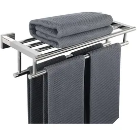 luxuskollektion Handtuchstange Wand Edelstahl Poliert 50cm grau
