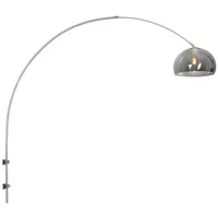 Steinhauer Wandleuchte Bogenleuchte Wandlampe Stahl gebürstet rauch schwenkbar E27