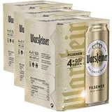 Warsteiner Premium Pilsener, mild süffiges Pils Bier, Dosenbier EINWEG (4 x 0.5 L) im praktischen 4er-Pack (Packung mit 3)