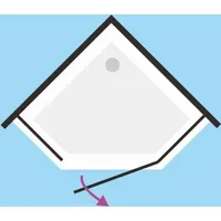 Bernstein Duschkabine Bernstein Ex415 Fünfeckdusche Nano Echtglas 90x90x195cm inkl. Duschtasse