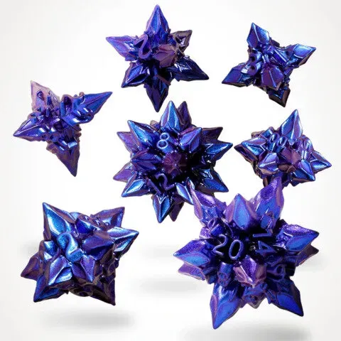 Crit Stones Runespike Bane Metal RPG Dice Set