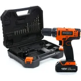 KRAFT&DELE Akku Bohrschrauber Akkuschrauber Li-Lon 18V LED 2 Gang Koffer Bohrer (KD1572)