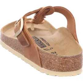 Birkenstock Gizeh Braided Nubukleder geölt cognac 38