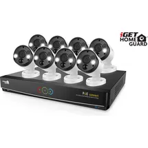 iGET HOMEGUARD HGNVK164908 - Kamerový systém HOMEGUARD HGNVK164908 s rozlišením Ultra HD 4K (3 (3840 x 2160 Pixels), Netzwerkkamera, Weiss
