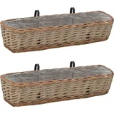 vidaXL Balkon-Blumenkasten 80 x 20 x 20 cm Braun