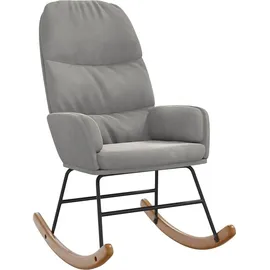 vidaXL Schaukelstuhl 70 x 79 x 105 cm Hellgrau Samt