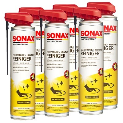 Sonax 6x 400ml Elektronik + KontaktReiniger m. EasySpray [Hersteller-Nr. 04603000]