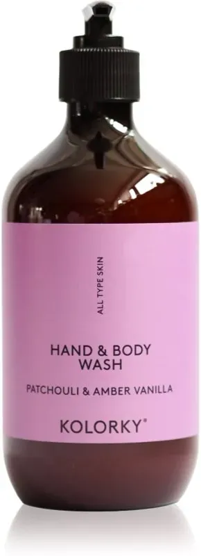 Kolorky Hand & Body Wash Waschgel für Hände und Körper Patchouli &Amber Vanilla 490 ml