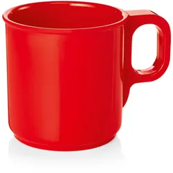 Campingbecher SUMMER - Melamin - H: 7,5cm - D: 7,7cm - 250ml - rot