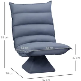 Homcom Bodensofa Bodenstuhl mit Verstellbarer Lehne, Drehbarer Meditationsstuhl Relaxsessel