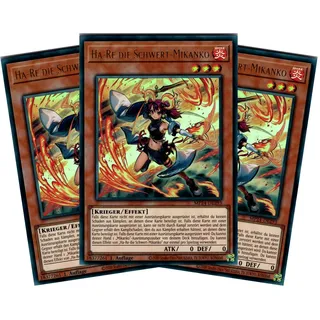 Ha-Re die Schwert-Mikanko - Playset (3 Karten) - MP24-DE293 - Ultra Rare - 1. Auflage - Deutsch - Yugioh - 25th Anniversary Tin: Dueling Mirrors - mit RC-Fieldcenter