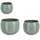 BIZZOTTO Outdoor-Vase Keyra 3er-Set aus Metall, modern, salbeigrün, für Garten und Balkon