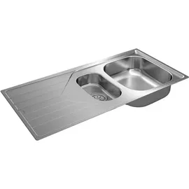 Teka Universe 60 T-XP 11⁄2C 1E Rev Spüle Mit Abtropffläche, Edelstahl