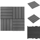 22 Stk. Terrassenfliesen 30 X 30 Cm 2 Qm Wpc Grau - Terrassenfliesen - Wpc-fliesen - Gartenfliesen - Balkonfliesen - Badezimmerfliesen