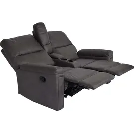 Mendler 2er Kinosessel HWC-K17 Stoff/Textil 157 x 102 x 0 cm Grau mit Relax-Funktion