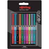 rOtring Liner-Fineliner-Stifte | 0,4 mm | Farbstifte zum Schreiben und Zeichnen | plastikfreie Verpackung | 10 Stück