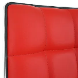 Mendler 2er-Set Esszimmerstuhl HWC-C41, Stuhl Küchenstuhl, höhenverstellbar drehbar, Kunstleder - rot