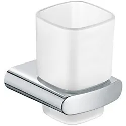 Keuco Elegance Glashalter 11650019000 verchromt, mit Kristall-Glas, mattiert