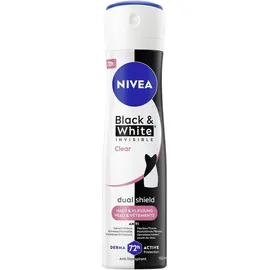 NIVEA Black & White Invisible Clear Deo Spray 6 x 150 ml