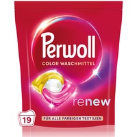Perwoll Caps Color Waschmittel (19 Wäschen), All-in-1 Waschmittel Caps reinigen sanft und erneuern Farben & Fasern, für alle farbigen Textilien, mit Dreifach-Renew-Technologie
