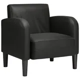 vidaXL Sessel mit Armlehnen Kunstleder 54 x 54 x 54 cm Schwarz
