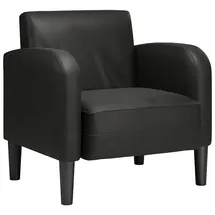 vidaXL Sessel mit Armlehnen Kunstleder 54 x 54 x 54 cm Schwarz