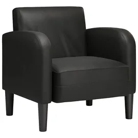 vidaXL Sessel mit Armlehnen Kunstleder 54 x 54 x 54 cm Schwarz