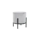 Möbel Kraft Hocker Cord 35 x 38 x 35 cm Grau/Schwarz