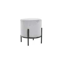 Möbel Kraft Hocker Cord 35 x 38 x 35 cm Grau/Schwarz