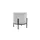 Möbel Kraft Hocker Cord 35 x 38 x 35 cm Grau/Schwarz