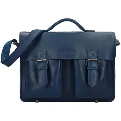Greenland Nature Nature Aktentasche Leder  40 cm  blau