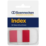 Soennecken Haftstreifen Index 5821 25x43mm 50Streifen Spender rot