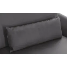 HIMOLLA Eckcouch Leder 2-Sitzer Schwarz
