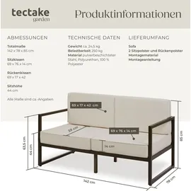 Tectake Comosa Loungesofa braun/beige