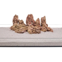 Aquaone Aquarium Aquarium Natursteine Drachenstein Deko Felsen braun 1 Stück Gr.M 300-700g Nr.62 Pagode Dekoration Aquascaping