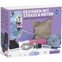 Pebaro 0259 Strass Set Bastelset mit 1.440 Strasssteinen und Nieten