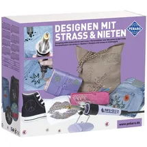 Pebaro 0259 Strass Set Bastelset mit 1.440 Strasssteinen und Nieten