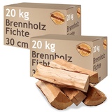 Brennholz Fichte Kaminholz 40 kg Holz 30 cm Für Ofen und Kamin Kaminofen Feuerschale Grill Feuerholz Holzscheite Wood Kammergetrocknet Flameup