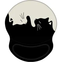 AOKSUNOVA Ergonomisches Mauspad mit Gelkissen Katze Mousepad